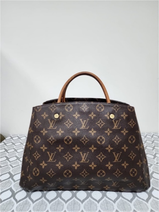 Authentic LOUIS VUITTON Monogram Canvas Montaigne MM Bag Brown - Picture 13 of 13